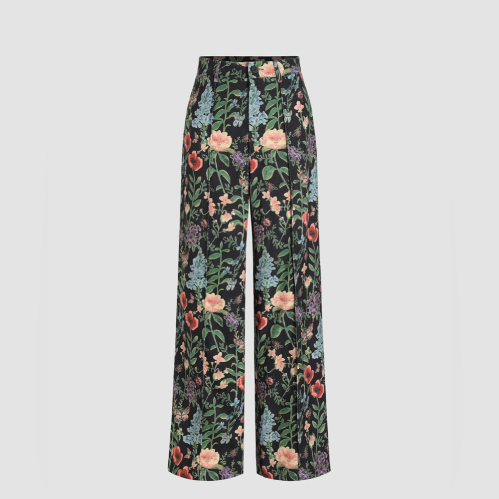 Floral Wide-Leg Pants